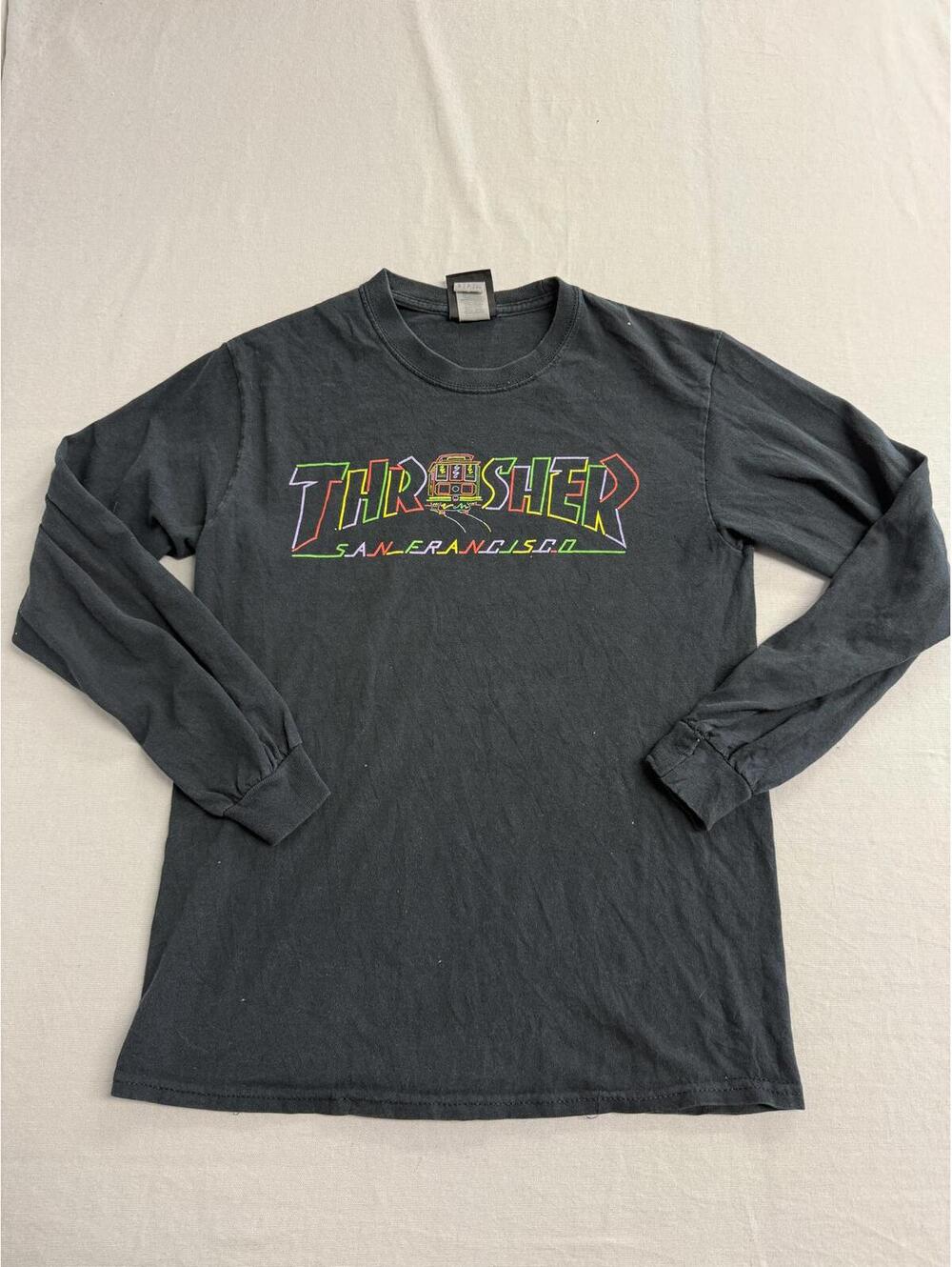 Faded Thrasher San Francisco Cable Car Long Sleeve - S
